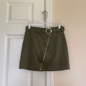 Petite green skirt